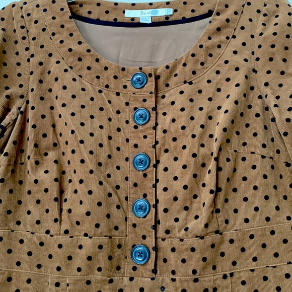 Brown & Black Polka Dot Dress - Picture 4 of 5